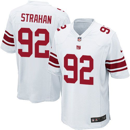 Men New York Giants #92 Michael Strahan Nike White Game Player NFL Jersey